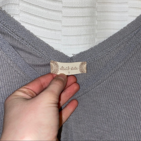 Altar’d state peplum bottom lace trim long sleeve - Picture 3 of 8